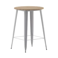 Flash Furniture Declan Commercial Indoor/Outdoor Bar Top Table, 30" Round All Weather Poly Resin Top With Steel Base -HOMCOM Sales Store GUEST 41b14972 ff08 4232 8ebb 652cce53a064