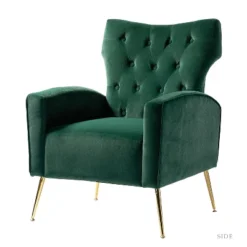 Raphael Velvet Tufted Upholstered Wingback Chair Accent Wingback Silhouette With Diamond Button Tufting | Karat Home -HOMCOM Sales Store GUEST 426164a3 5566 4c27 8723 542d63c05d80