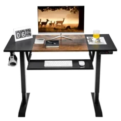 Costway 48'' Electric Sit To Stand Desk Adjustable Workstation W/ Keyboard Tray -HOMCOM Sales Store GUEST 430f9937 47af 4c2a 94ae b189fa9ed3d6