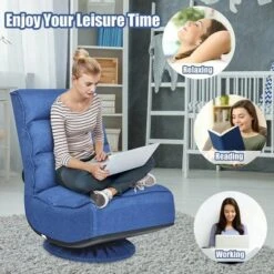 Costway Gaming Chair Fabric 5-Position Folding Lazy Sofa 360 Degree Swivel Grey BlackCoffee -HOMCOM Sales Store GUEST 4355c904 a56a 4a02 abd2 585c3cef8873