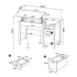 Delwin 2 Drawer Standing Office Desk Antique Nutmeg - Coaster -HOMCOM Sales Store GUEST 435c12b3 0b85 4ed5 b19e 0f807e53bf83