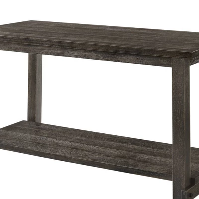 60" Martha Li Dining Table Weathered Gray - Acme Furniture 5 60" Martha Li Dining Table Weathered Gray - Acme Furniture - Image 3