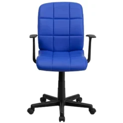 Emma And Oliver Mid-Back Quilted Vinyl Swivel Task Office Chair With Arms -HOMCOM Sales Store GUEST 465b8109 0c1e 4f65 af43 92676c70fd32