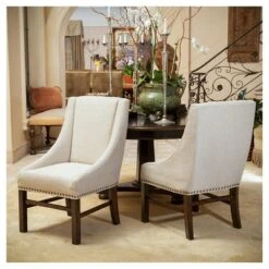 Set Of 2 James Dining Chair Set Natural - Christopher Knight Home -HOMCOM Sales Store GUEST 46e62368 69f7 4d60 9f65 b674bb16582c