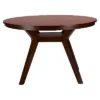 Montreal Mid-Century Round Wood Dining Table - Brown Walnut - Baxton Studio -HOMCOM Sales Store GUEST 46eb9d0d a807 47cc 898d 469013dfc9b8