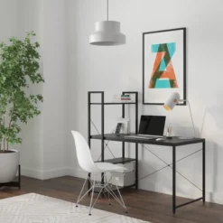 Glenwillow Home Ames Reversible Gaming Computer Desk With Adjustable Shelves, Home Office Desk, Grommet Cable Management, Leveler Feet, Easy Assembly 18 Glenwillow Home Ames Reversible Gaming Computer Desk With Adjustable Shelves, Home Office Desk, Grommet Cable Management, Leveler Feet, Easy Assembly -HOMCOM Sales Store GUEST 48154f8b cf39 4fd7 8d42 33a32c36ad76