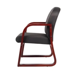 Mahogany Reception Chair - Boss Office Products -HOMCOM Sales Store GUEST 489df542 7e6b 4a01 81f3 d884255acfed