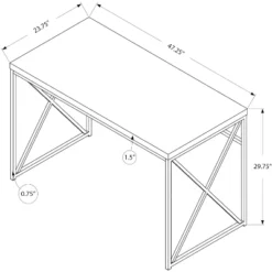 Monarch Specialties Computer Desk, Contemporary Home & Office Desk, Scratch-Resistant, 48” L, Glossy White Top, Black Legs -HOMCOM Sales Store GUEST 4901bf3a a499 4b86 afbe ae573767bfcb