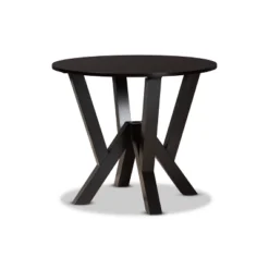 35" Irene Wide Round Wood Dining Table - Baxton Studio -HOMCOM Sales Store GUEST 4b309ca0 ac74 444f bc43 ef6a825bad5b