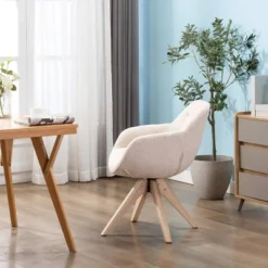 Upholstered Swivel Dining Armchair - Kinwell -HOMCOM Sales Store GUEST 4b30fadc 1fa3 4cac 80b5 061c8cf7320d