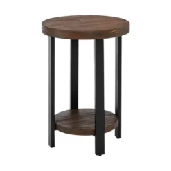 27" Pomona Diameter Round End Table Rustic Natural - Alaterre Furniture -HOMCOM Sales Store GUEST 4d2c9d2d a5c3 4f58 a886 b197d215762e
