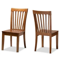2pc Minette Wood Dining Chair Set - Baxton Studio -HOMCOM Sales Store GUEST 4da69e4a 82f1 406a a771 d9b75e458575