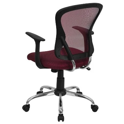 Flash Furniture Mid-Back Mesh Swivel Task Office Chair With Chrome Base And Arms 8 Flash Furniture Mid-Back Mesh Swivel Task Office Chair With Chrome Base And Arms - Image 6