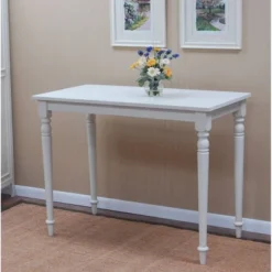 Newport Bar Table Antique White - Carolina Chair & Table