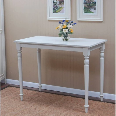 Newport Bar Table Antique White - Carolina Chair & Table 3 Newport Bar Table Antique White - Carolina Chair & Table