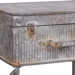 Distressed Metal Suitcase Side/End Table - Foreside Home And Garden -HOMCOM Sales Store GUEST 517cede2 0173 4bd1 b043 bb062ba55b54