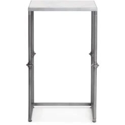 Berlin Solid Marble Side Table White - Finch -HOMCOM Sales Store GUEST 518566c6 ad95 4ec5 8ccf 69638baff81a