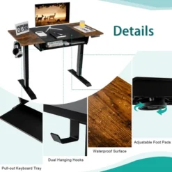Costway 48'' Electric Sit To Stand Desk Adjustable Workstation W/ Keyboard Tray -HOMCOM Sales Store GUEST 5190a128 9fff 4aa8 9351 dd1997bef68d