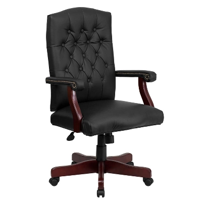 Merrick Lane High Back Tufted Home Office Chair With Height Adjustment And 360° Swivel 18 Merrick Lane High Back Tufted Home Office Chair With Height Adjustment And 360° Swivel - Image 16
