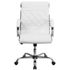 Emma And Oliver Mid-Back Designer Executive Swivel Arm Office Chair With Chrome Base -HOMCOM Sales Store GUEST 530c9e20 206c 4766 95ae 415654f553c1