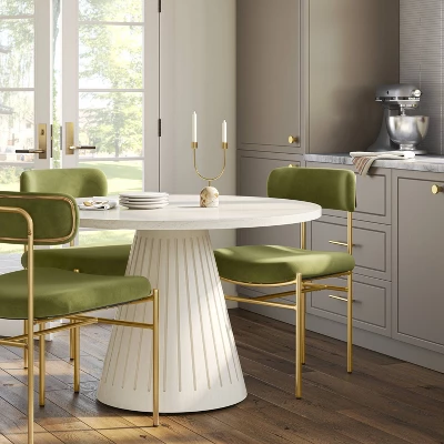 Orion Luxe Dining Chair With Brass Legs Olive Green Velvet - Threshold™ 3 Orion Luxe Dining Chair With Brass Legs Olive Green Velvet - Threshold™
