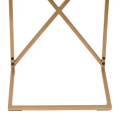 Bucyrus Rustic Glam Handcrafted Acacia Wood C Shaped Side Table Dark Brown/Gold - Christopher Knight Home -HOMCOM Sales Store GUEST 53c0e8c2 5a68 4d8c ac48 a1dec3221924