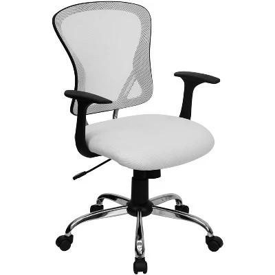 Flash Furniture Mid-Back Mesh Swivel Task Office Chair With Chrome Base And Arms 16 Flash Furniture Mid-Back Mesh Swivel Task Office Chair With Chrome Base And Arms - Image 14