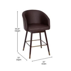Merrick Lane Modern Wood Frame Stool With Metallic Accents -HOMCOM Sales Store GUEST 56a6207f 869b 4f6d 9b4a 552026f1f433