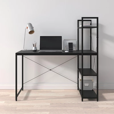 Glenwillow Home Ames Reversible Gaming Computer Desk With Adjustable Shelves, Home Office Desk, Grommet Cable Management, Leveler Feet, Easy Assembly 3 Glenwillow Home Ames Reversible Gaming Computer Desk With Adjustable Shelves, Home Office Desk, Grommet Cable Management, Leveler Feet, Easy Assembly