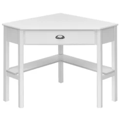 Costway Triangle Computer Desk Corner Office Desk Laptop Table W/ Drawer Shelves Rustic White -HOMCOM Sales Store GUEST 575d1f3c 3610 409a bee9 57feaec4290d