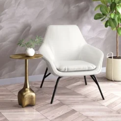 Allegro Side Table Aluminum Antique Brass - ZM Home -HOMCOM Sales Store GUEST 58104c1f c56a 4f2c 9274 1d14b2d87506