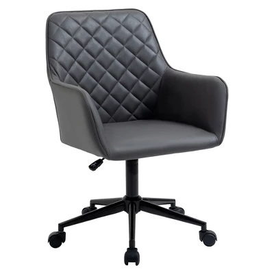 Vinsetto Mid Back Modern Home Office Chair Swivel Computer Desk Chair With Adjustable Height, Microfiber Cloth, Diamond Line Design, And Padded Armrests 11 Vinsetto Mid Back Modern Home Office Chair Swivel Computer Desk Chair With Adjustable Height, Microfiber Cloth, Diamond Line Design, And Padded Armrests - Image 9