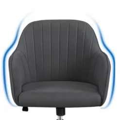 Yaheetech Modern Velvet Desk Chair Soft Height-Adjustable 360°Swivel Computer Chair -HOMCOM Sales Store GUEST 5825a821 ce5b 4bd0 b179 7507c2ccbfeb