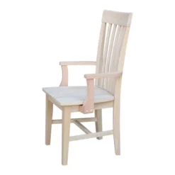 Tall Mission Chair With Arms Unfinished - International Concepts -HOMCOM Sales Store GUEST 58558fbf ead9 42af 93f7 a2e0c7635336