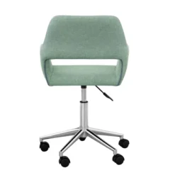 Modern Linen Style Fabric Office Swivel Chair With Wheels Mint/Chrome - Teamson Home -HOMCOM Sales Store GUEST 589c4f19 1f89 4aae b415 209c26894a9e