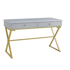 2 Drawer Campaign Desk - Linon 31 2 Drawer Campaign Desk - Linon -HOMCOM Sales Store GUEST 59fc18ba 6969 49e5 87b5 3547b718c36e