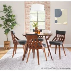 Set Of 2 York Dining Chairs Charcoal/Walnut - Lumisource 19 Set Of 2 York Dining Chairs Charcoal/Walnut - Lumisource -HOMCOM Sales Store GUEST 5ab82612 22f9 4ce8 9f0f a1d5e95ca755