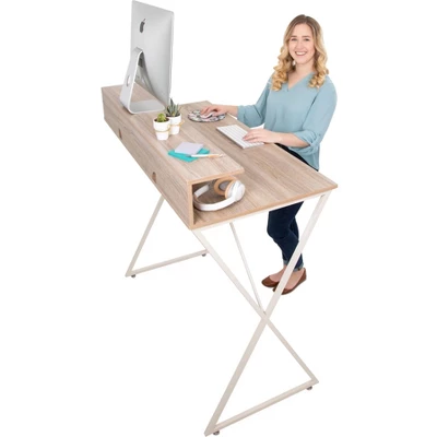Joy Standing Desk 48” Stand-up Workstation With Cubbies – Wood Grain Finish – Stand Steady 3 Joy Standing Desk 48” Stand-up Workstation With Cubbies – Wood Grain Finish – Stand Steady