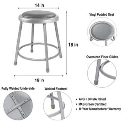 2pk Heavy Duty Vinyl Padded Steel Barstool Gray - Hampden Furnishings -HOMCOM Sales Store GUEST 5cfc536f aaf5 4295 a63e eb9c72e2410b