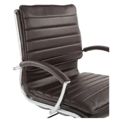 Mid Back Manager's Faux Leather Chair With Chrome Base - OSP Designs -HOMCOM Sales Store GUEST 5ff5b0cc 1cc1 48d1 98c3 b46fea14325e