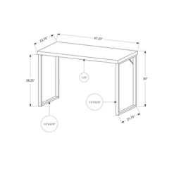 Contemporary Silver Metal Computer Desk - EveryRoom -HOMCOM Sales Store GUEST 610c52e2 8c22 4444 8e8b 98871a3efa35