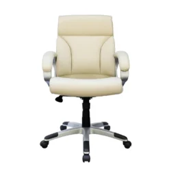 Modern Mid Back Executive Chair Ivory - Boss Office Products -HOMCOM Sales Store GUEST 61cc93b1 8db1 470b ab41 b9eff1bcab30