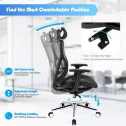 Costway Ergonomic Office Chair High-Back Mesh Chair W/Adjustable Lumbar Support -HOMCOM Sales Store GUEST 625eac8b 57c3 4d85 a154 4a5a8e0f20d2