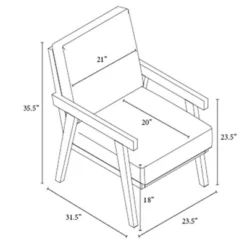 Grantsville Wood Frame Accent Chair With Grid Back - Threshold™ Designed With Studio McGee -HOMCOM Sales Store GUEST 63af688c c6d7 4926 8635 a7774e315ee8