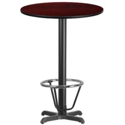 Emma And Oliver 30" Round Laminate Bar Table With 22"x22" Foot Ring Base -HOMCOM Sales Store GUEST 649f6df9 b9d8 4e67 afff 881ae00bd1d2