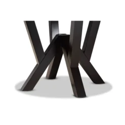 35" Irene Wide Round Wood Dining Table - Baxton Studio -HOMCOM Sales Store GUEST 64f1d900 ee7b 4563 bffc 78002c36b67c