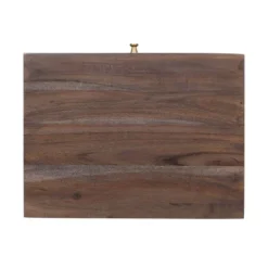 Bucyrus Rustic Glam Handcrafted Acacia Wood C Shaped Side Table Dark Brown/Gold - Christopher Knight Home -HOMCOM Sales Store GUEST 6505e79b eaec 4de6 8a7e 7cbc01171127