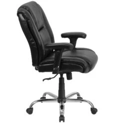Emma And Oliver 400 Lb. Big & Tall Black LeatherSoft Task Adjustable Arm Ergonomic Office Chair -HOMCOM Sales Store GUEST 6564aeb1 455a 4272 afa7 965974de219e