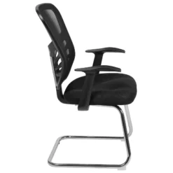 Flash Furniture Black Mesh Side Reception Chair With Chrome Sled Base -HOMCOM Sales Store GUEST 65c3a96e 15d5 4d9a b338 593bd5efc188