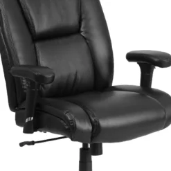 Emma And Oliver 400 Lb. Big & Tall Black LeatherSoft Task Adjustable Arm Ergonomic Office Chair -HOMCOM Sales Store GUEST 660ad685 16ae 4a73 8a58 4b8c860e59b3